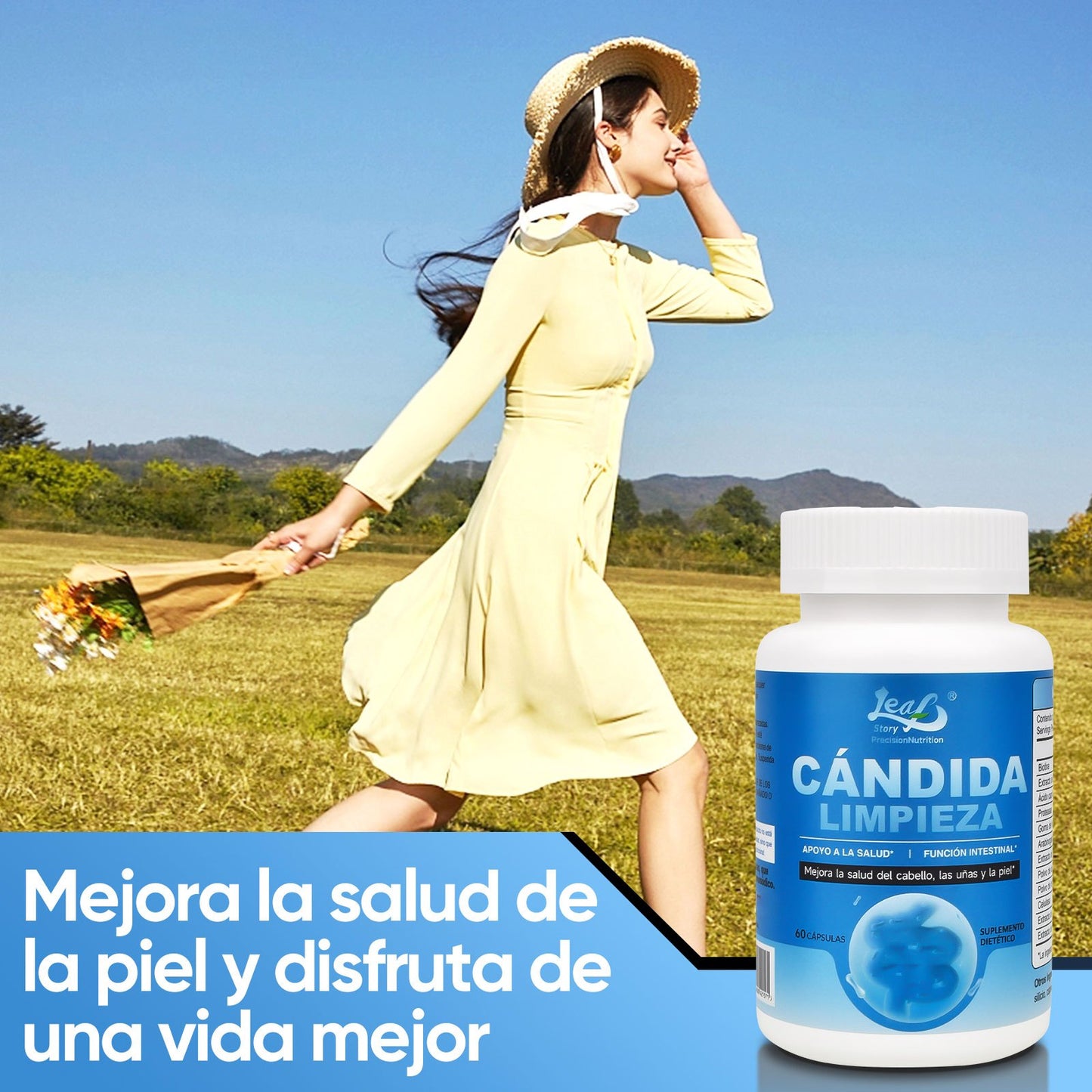 LEAFSTORY Candida Intestinal Health Enhancer for Hair, Nails, and Skin