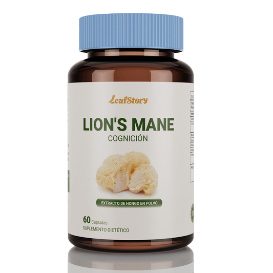 LeafStory Lion's Mane Mushroom for Cognition (60 Capsules) Lion's Mane Mushroom Extract Capsules Powder | Brain Supplement, Brain Vitamins, Focus Supplement