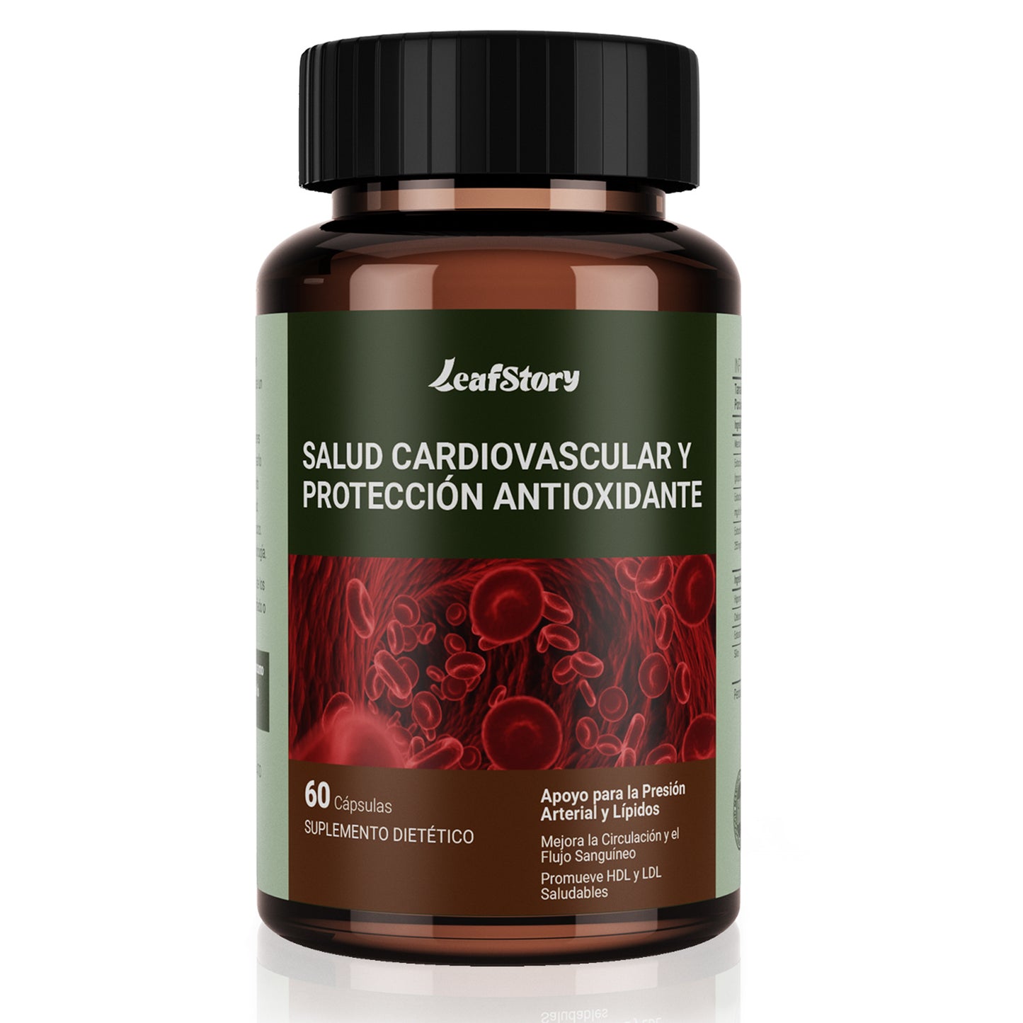 LeafStory Heart Health Supplement: Three clinically studied Mediterranean antioxidant extracts. Supports circulatory health, cholesterol, and blood pressure (60 capsules).
