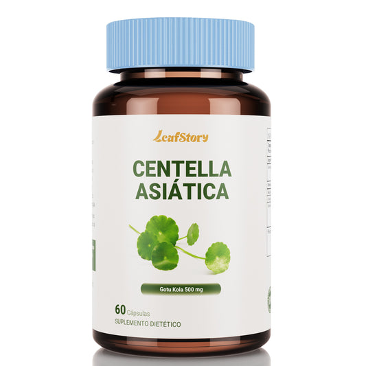 LeafStory Centella Asiatica 500 mg 60 Capsules - Moisturizing Centella Asiatica extract for skin. The extract is also beneficial for soothing mental fatigue.