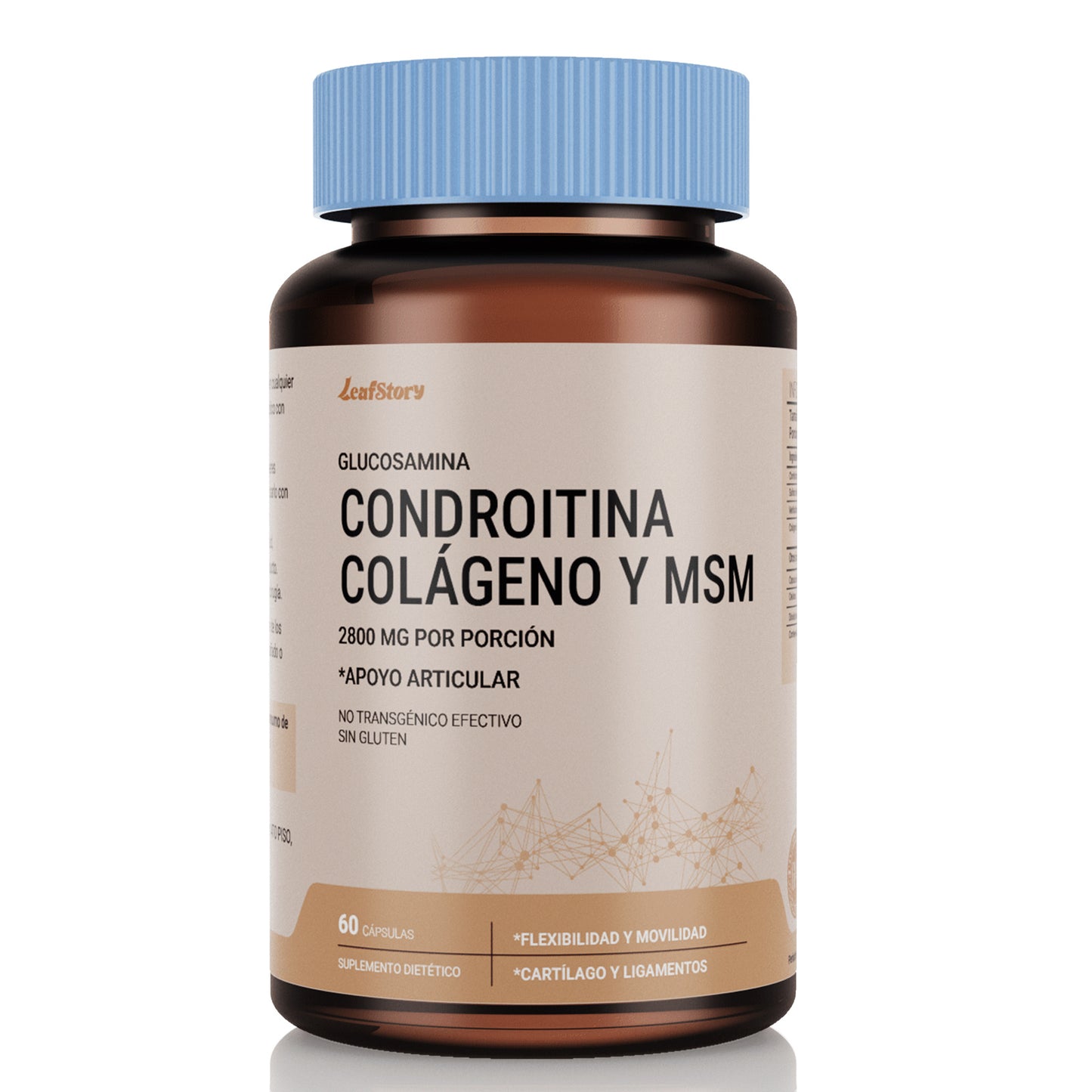 Leafstory Glucosamine, Keratin, MSM, and Collagen | Joint Care Supplement, 2800 mg | Nutritional Vitamins for Flexibility | For Men and Women, 60 Capsules