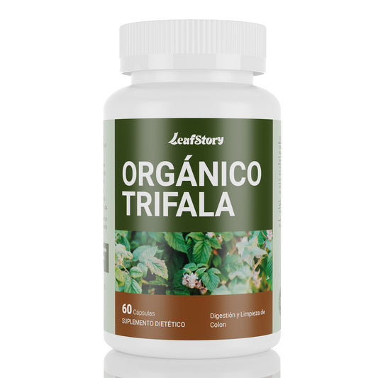 Leafstory Triphala Capsules: Herbal supplement with Amla, Bibhitaki, and Haritaki. Supports digestion, colon health, and the immune system. Adaptogen. Vegan. 60 capsules.
