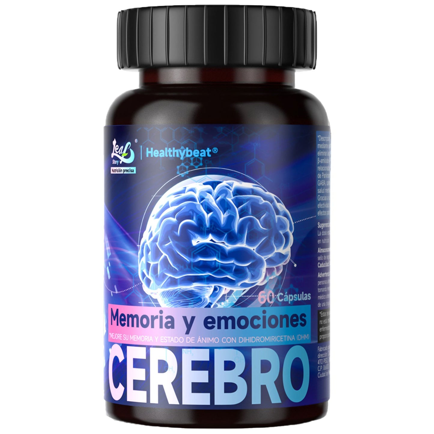 LeafStory Nootropic Brain Supplements for Memory and Focus, Cognitive Function for Mental Health & Clarity with Phosphatidylserine, Vitamin B6 B12, Folate & Dihydromyricetin, 60 Capsules-N1