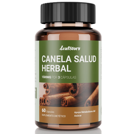 Leafstory Cinnamon Capsules, Herbal Supplement, Promotes Sugar Metabolism, 1500 mg, 60 Capsules