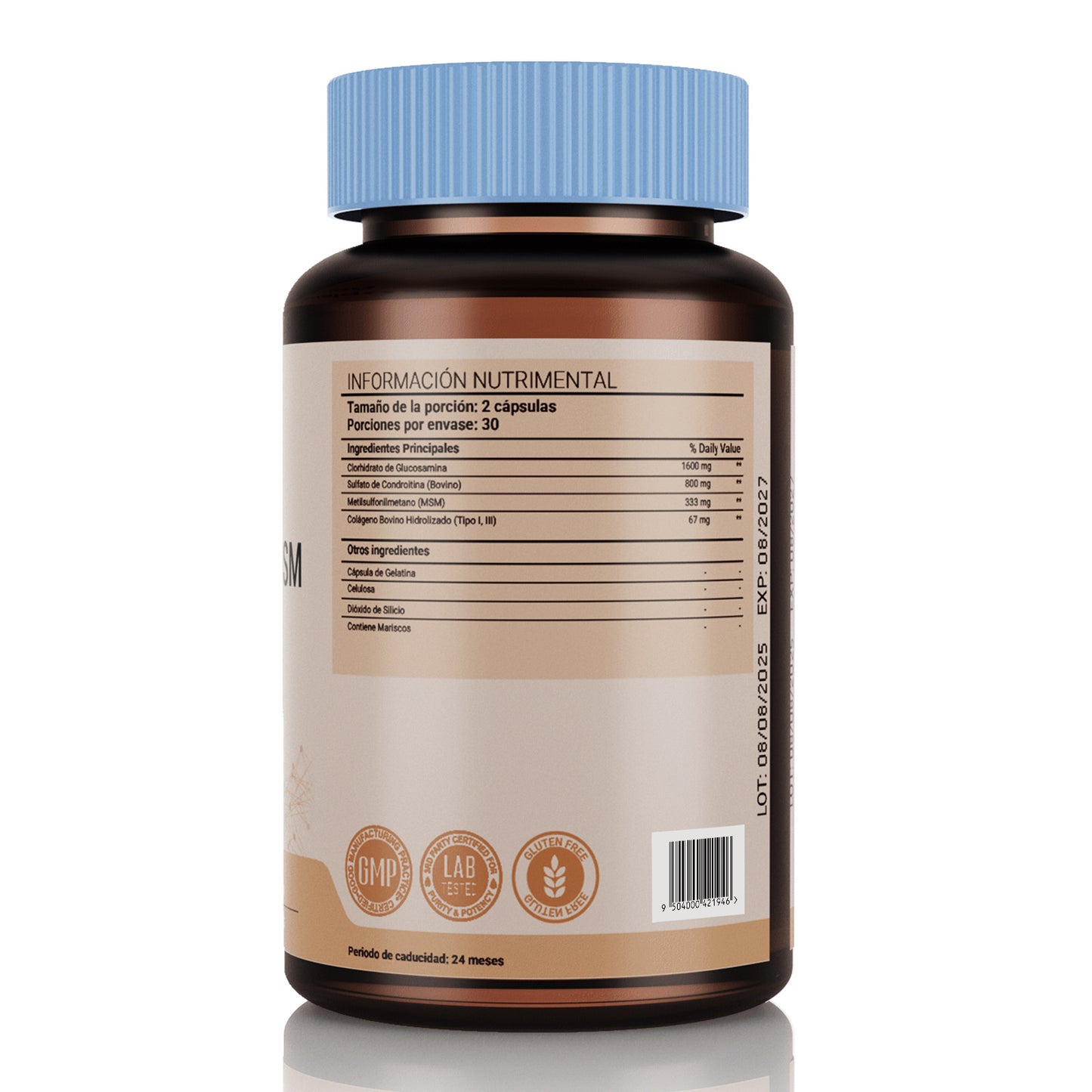 Leafstory Glucosamine, Keratin, MSM, and Collagen | Joint Care Supplement, 2800 mg | Nutritional Vitamins for Flexibility | For Men and Women, 60 Capsules