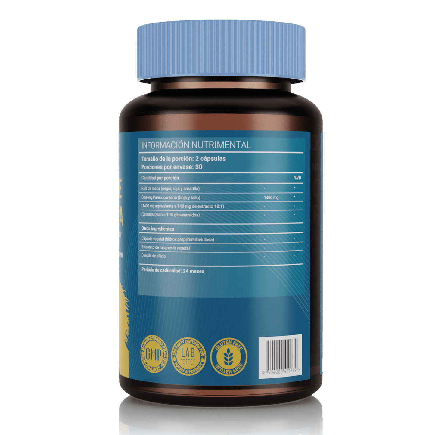 LEAFSTORY Maca Root Capsules 10,000 Mg + Korean Panax Ginseng 1400 Mg - 10x Concentrated Black, Red & Yellow Maca Root Extract, 10x Concentrated Panax Ginseng Extract - Ultra Potent & Highly Purified.