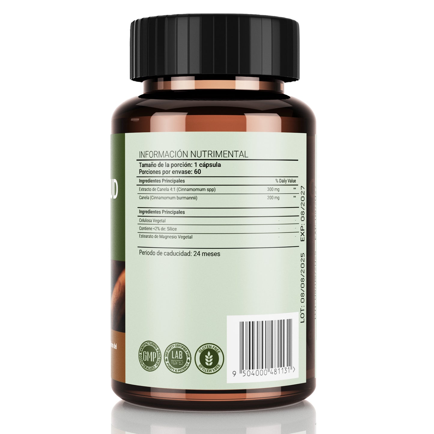 Leafstory Cinnamon Capsules, Herbal Supplement, Promotes Sugar Metabolism, 1500 mg, 60 Capsules