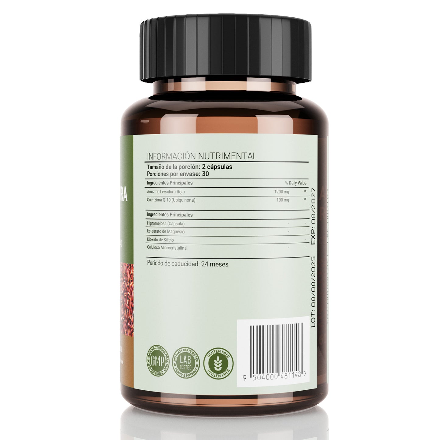 Leafstory Red Yeast Rice Supplement with CoQ10 - Advanced Formula for a Healthy Heart and Healthy Cholesterol Levels for Men and Women - Extra Strength Capsule with 1200mg of Red Yeast Rice and CoQ10 - 60 Count