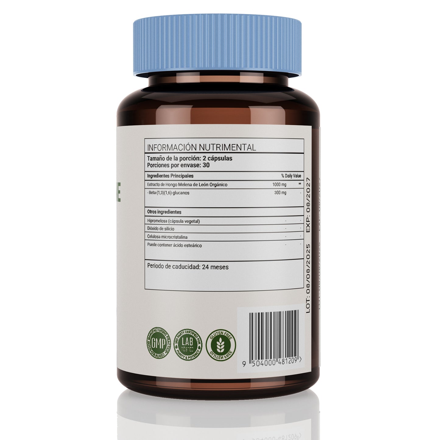 LeafStory Lion's Mane Mushroom for Cognition (60 Capsules) Lion's Mane Mushroom Extract Capsules Powder | Brain Supplement, Brain Vitamins, Focus Supplement