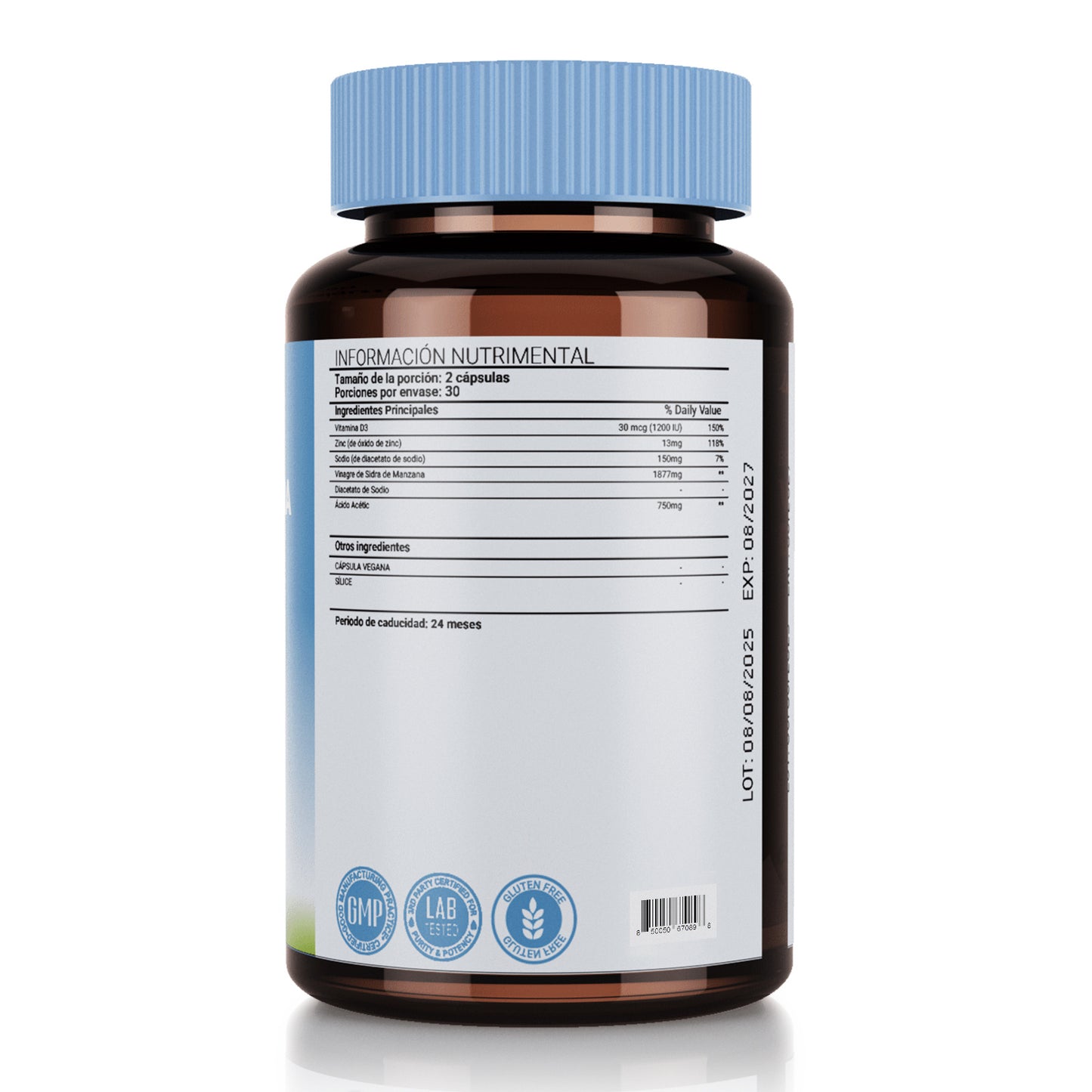 Leafstory Apple Cider Vinegar Capsules with Vitamin D and Zinc - 60 Capsules - Boosts the Immune System