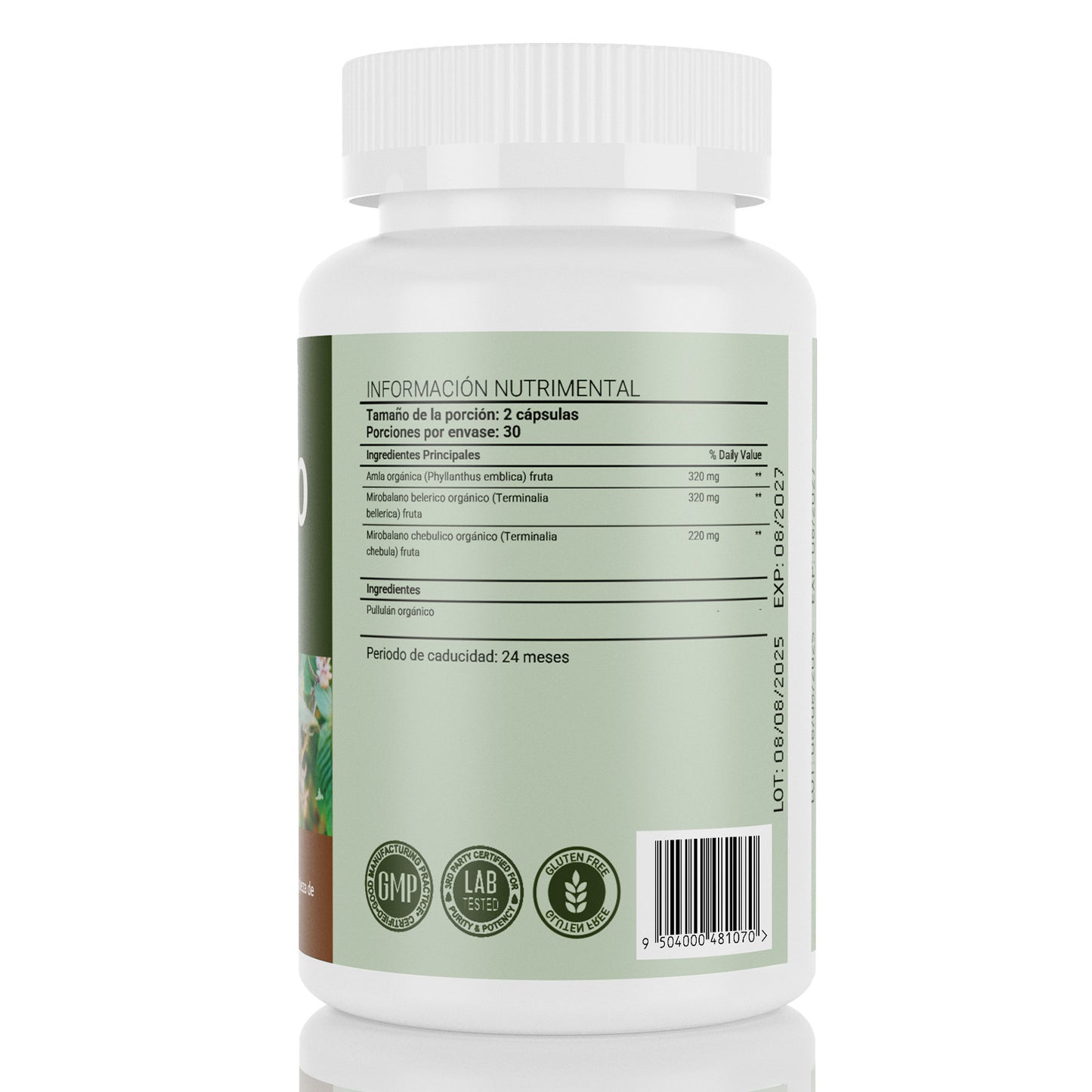 Leafstory Triphala Capsules: Herbal supplement with Amla, Bibhitaki, and Haritaki. Supports digestion, colon health, and the immune system. Adaptogen. Vegan. 60 capsules.