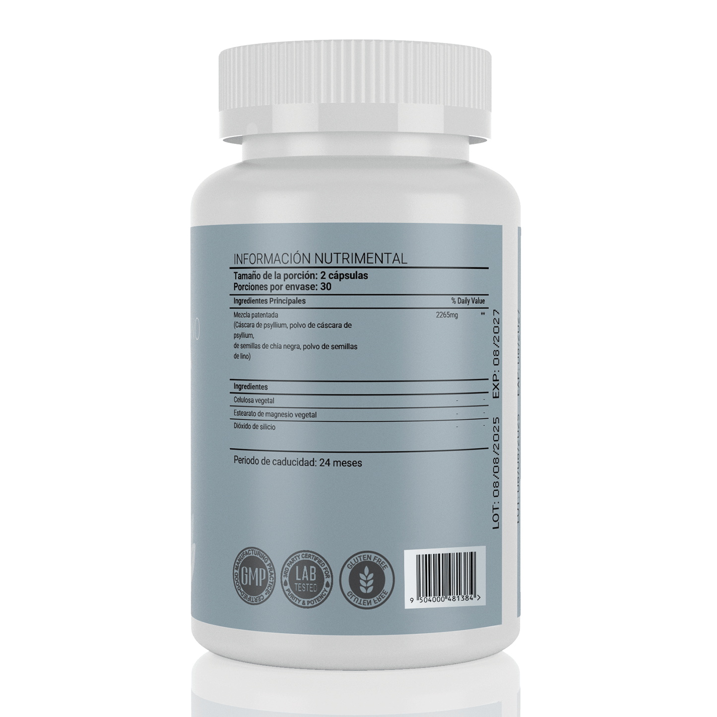 LeafStory Pure for Men - Original Vegan Fiber Supplement for Optimal Cleanse | Helps Promote Digestive Regularity | Psyllium Husk, Chia Seeds, and Flax Seeds | Patented Formula | 60 Vegan Capsules