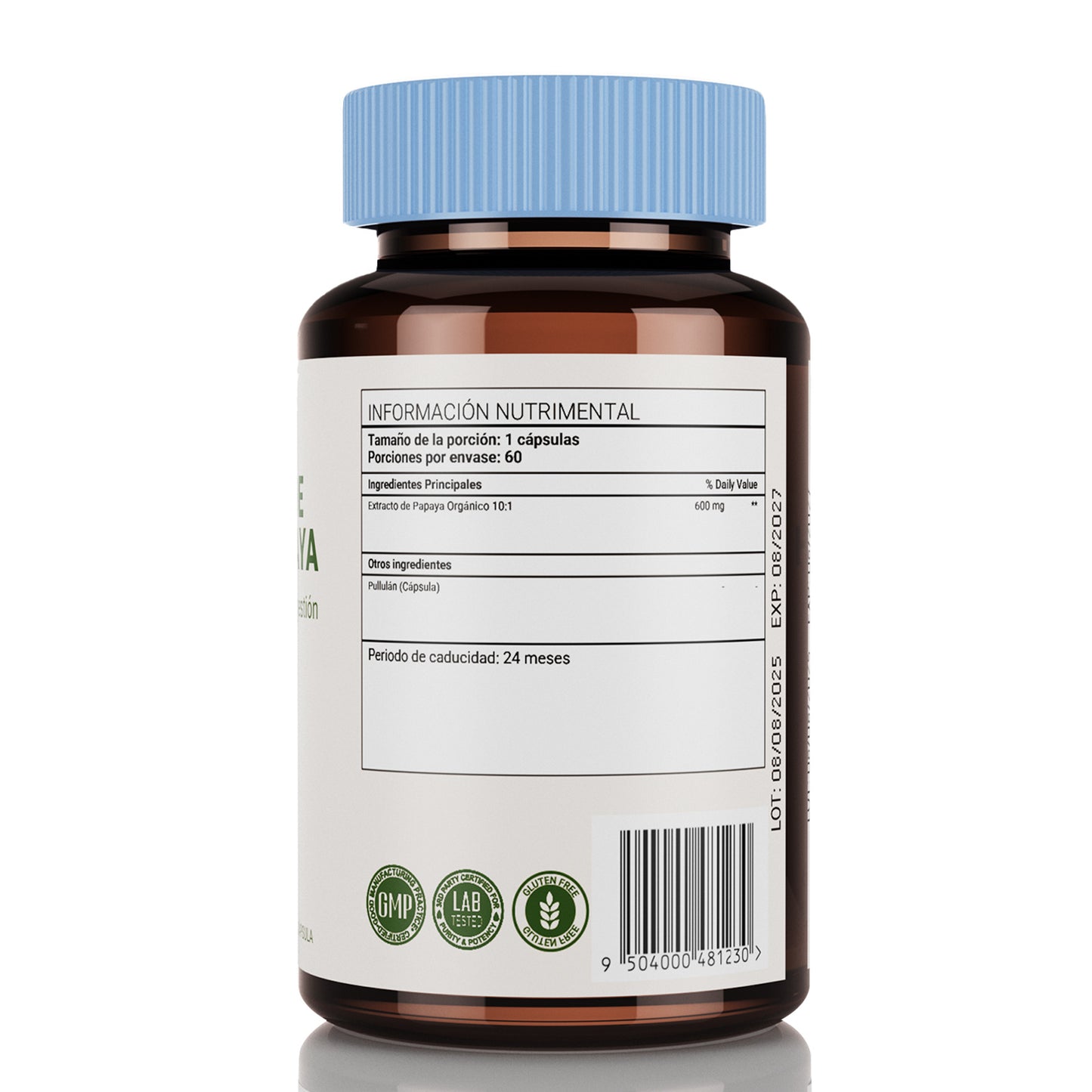 Leafstory Digestive Enzymes with Papaya Leaf Extract - 60/600 mg Vegetable Capsules, 10 Times More Potent - Platelet Booster, Bone & Spleen Support, Immune System & Upper Digestive Health.