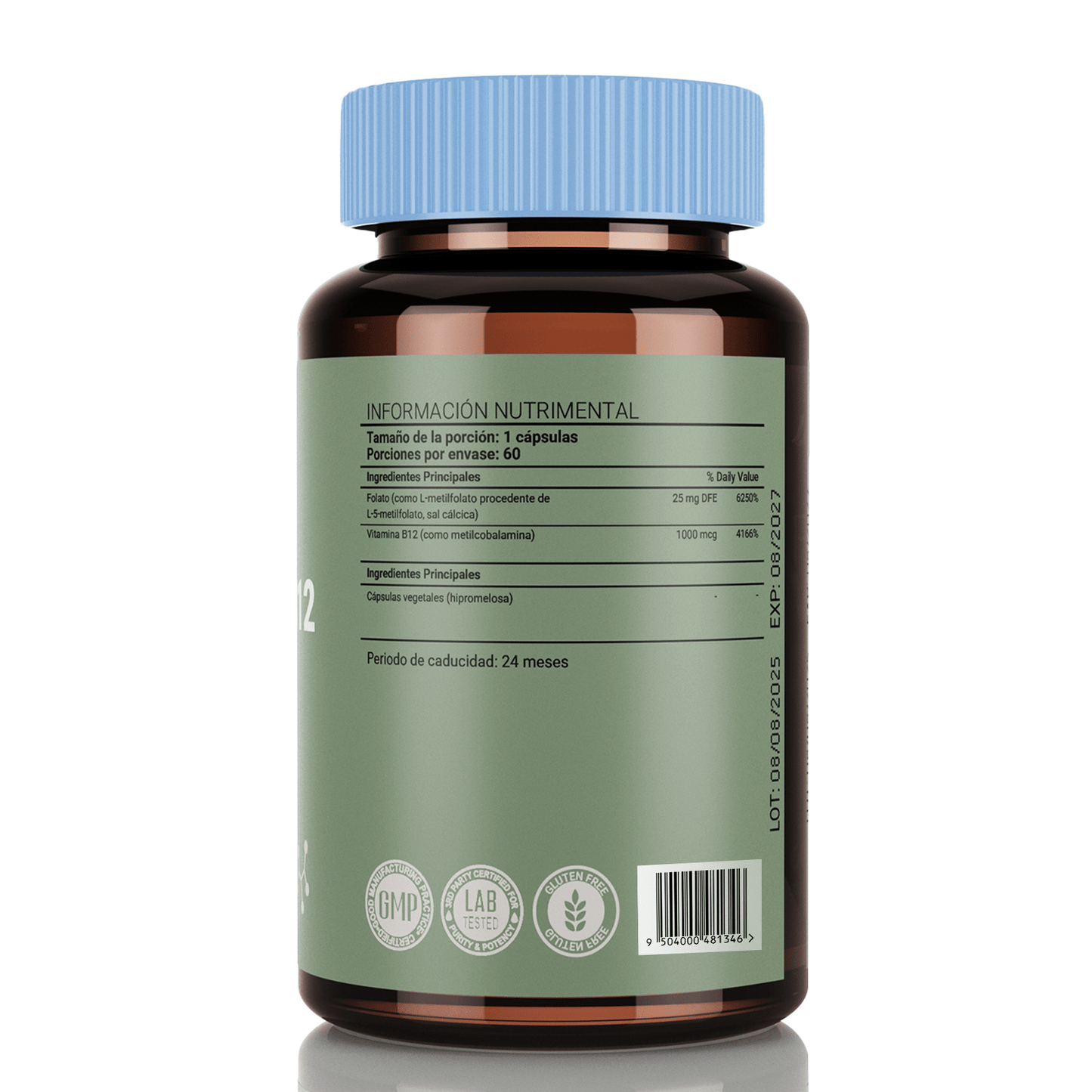 LeafStory L-Methylfolate 15 mg plus Methyl B12 Cofactor: High potency, active 5-MTHF form. Supports mood, methylation, and cognition. Bioactive forms of vitamins B9 and B12 (60 capsules, 60 doses).