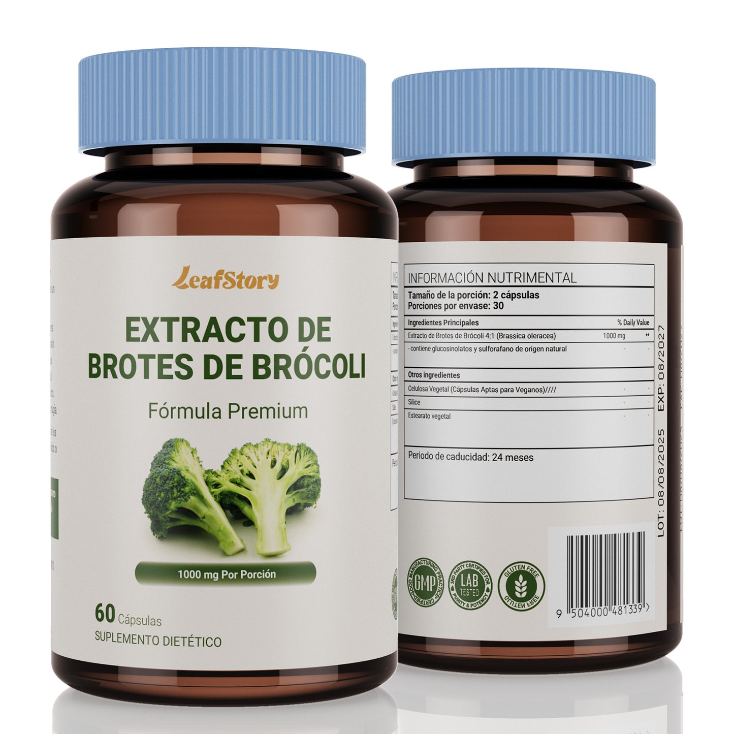 Leafstory Broccoli Sprout Extract, 1000 mg, 60 Tablets