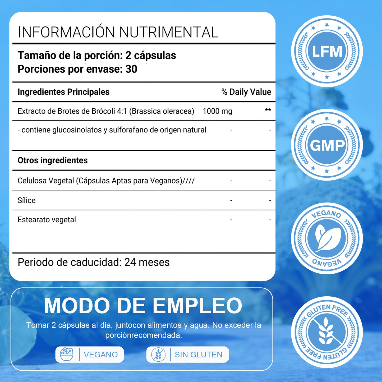 Leafstory Broccoli Sprout Extract, 1000 mg, 60 Tablets