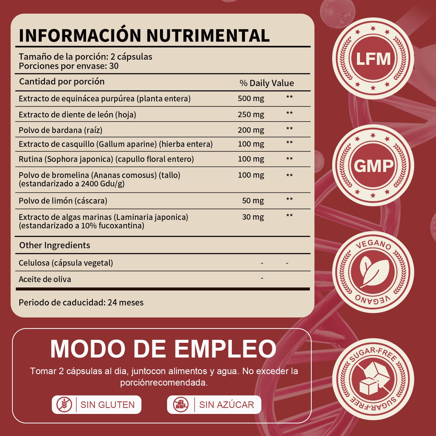 Leafstory Lymph MD - Lymphatic System Supplement with 9 Botanicals: Lettuce, Burdock, Echinacea, Lemon & More - Supplements for Men & Women - 60 Capsules