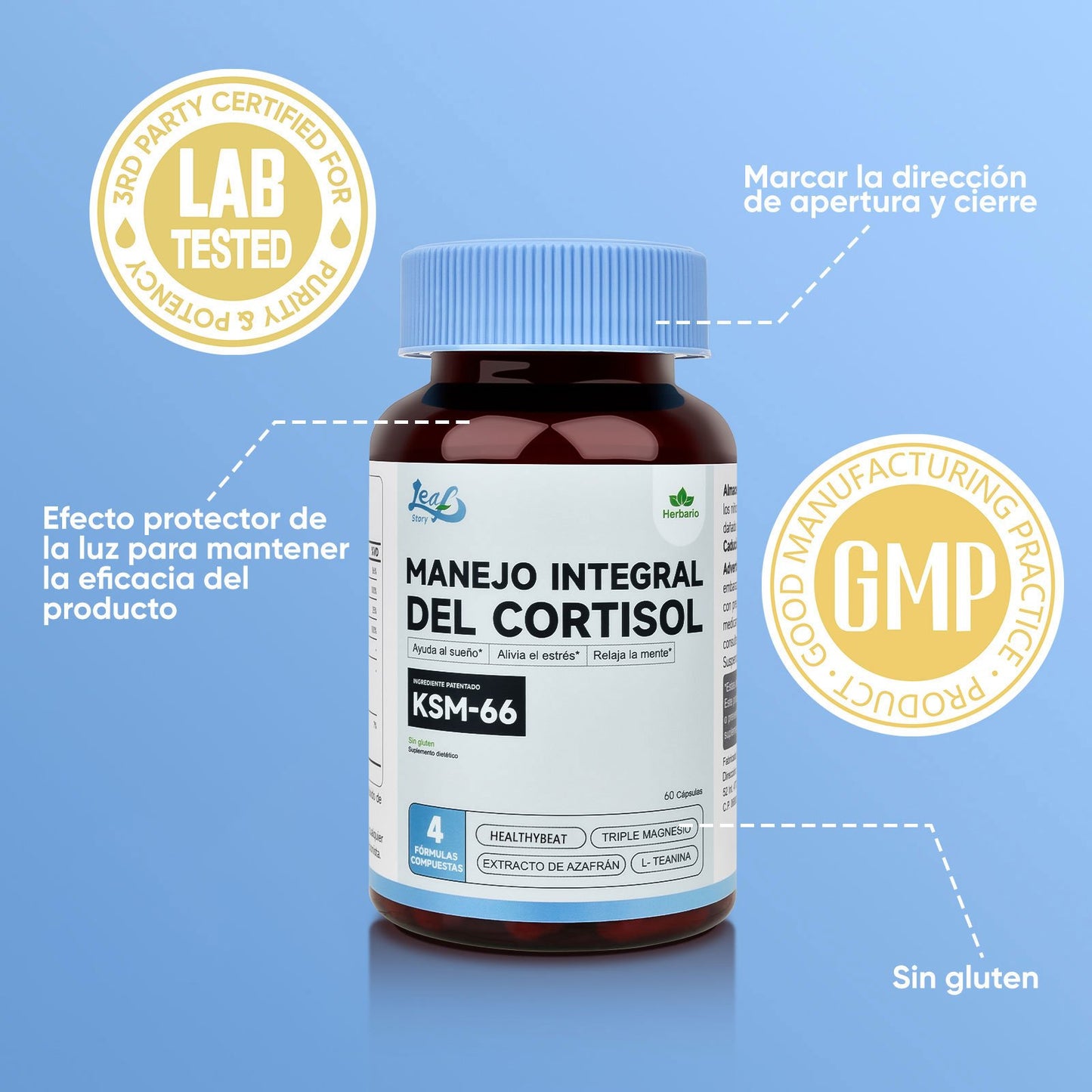 Leafstory Controlling cortisol helps you fall asleep and relieve stress.