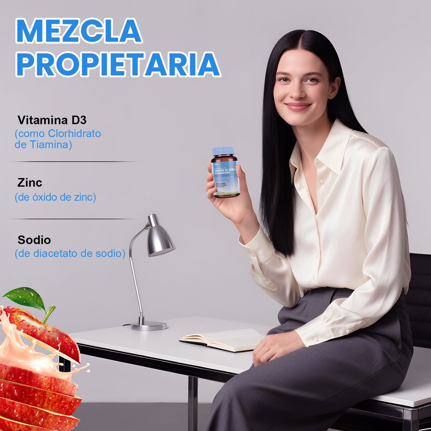 Leafstory Apple Cider Vinegar Capsules with Vitamin D and Zinc - 60 Capsules - Boosts the Immune System