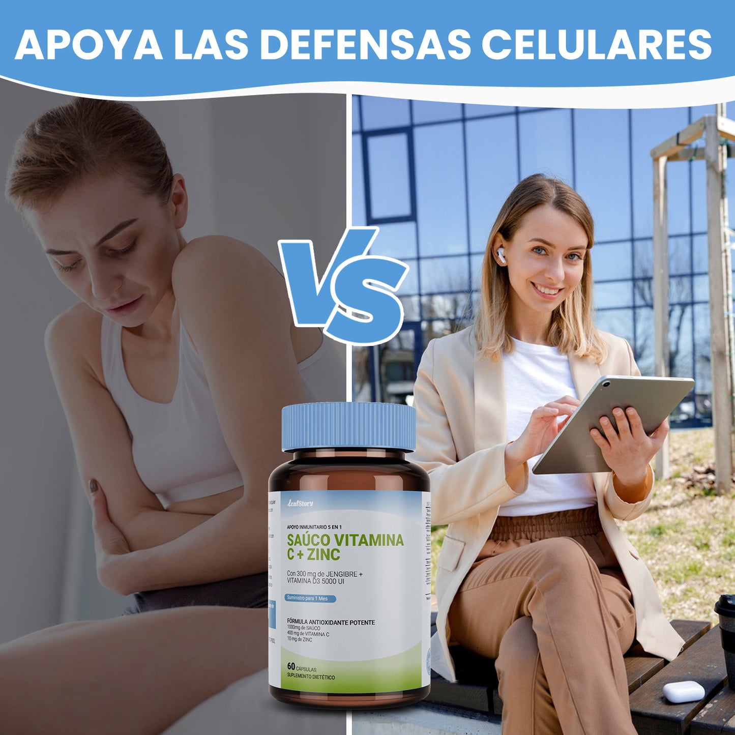 Leafstory Elderberry with Vitamin C and Zinc for Adults: 5-in-1 Black Sambucus Capsules with Vitamin D3 5000 IU, Immunity Supplement, Elderberry Sambucus for Immune Support.