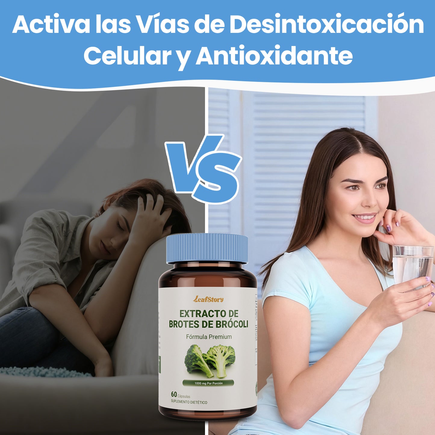 Leafstory Broccoli Sprout Extract, 1000 mg, 60 Tablets