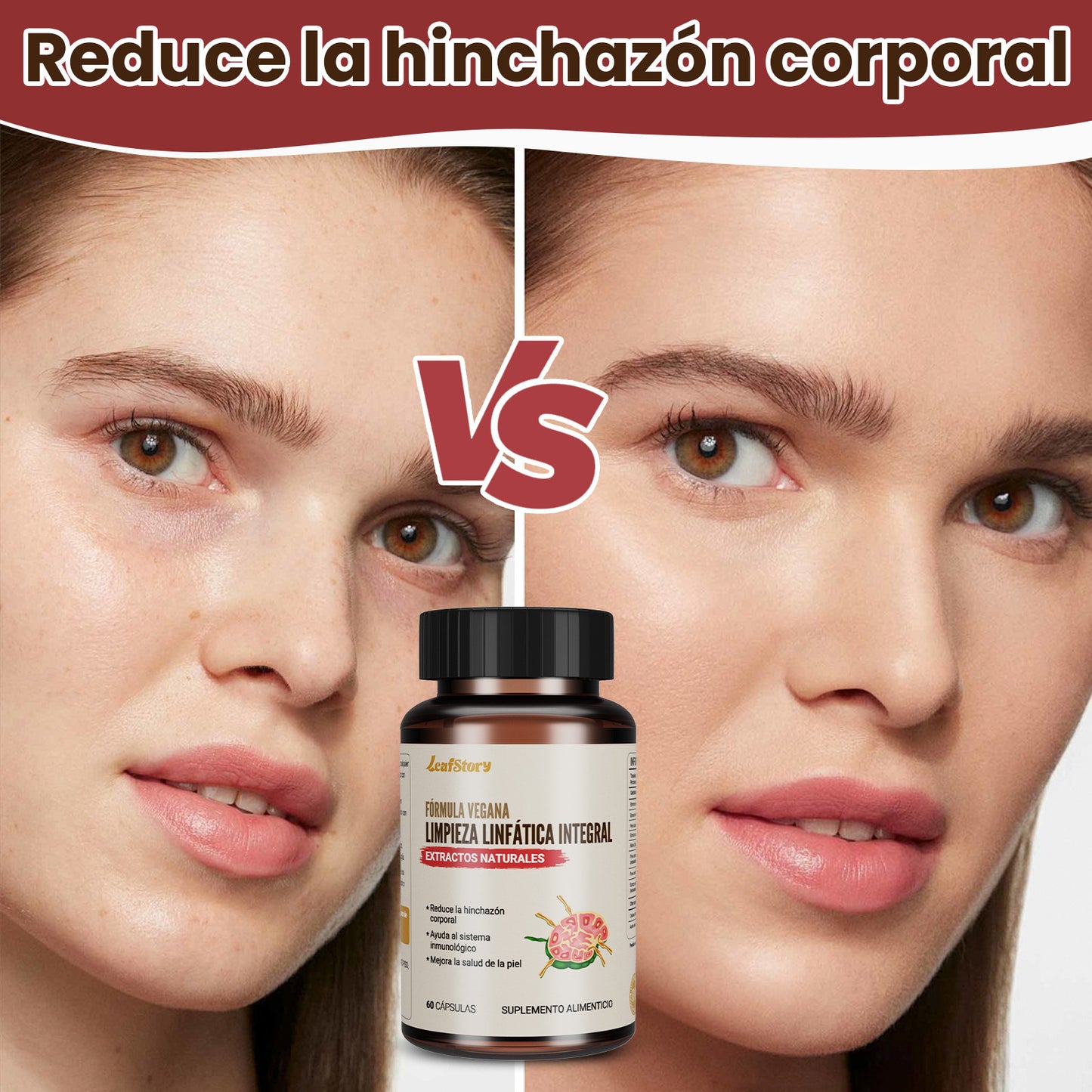 Leafstory Lymph MD - Lymphatic System Supplement with 9 Botanicals: Lettuce, Burdock, Echinacea, Lemon & More - Supplements for Men & Women - 60 Capsules