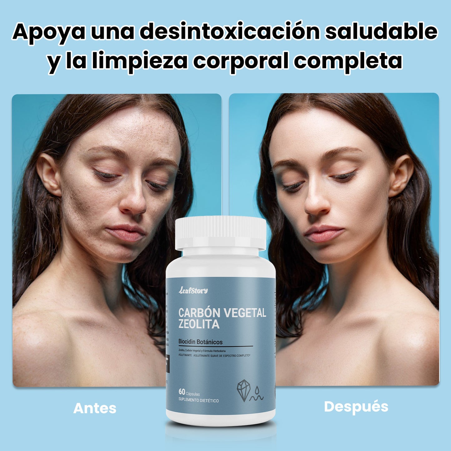 LeafStory Detox Supplements with Activated Charcoal and Zeolite with Silica: Helps bind and eliminate toxins, promotes complete body cleansing, and can reduce bloating (60 capsules).