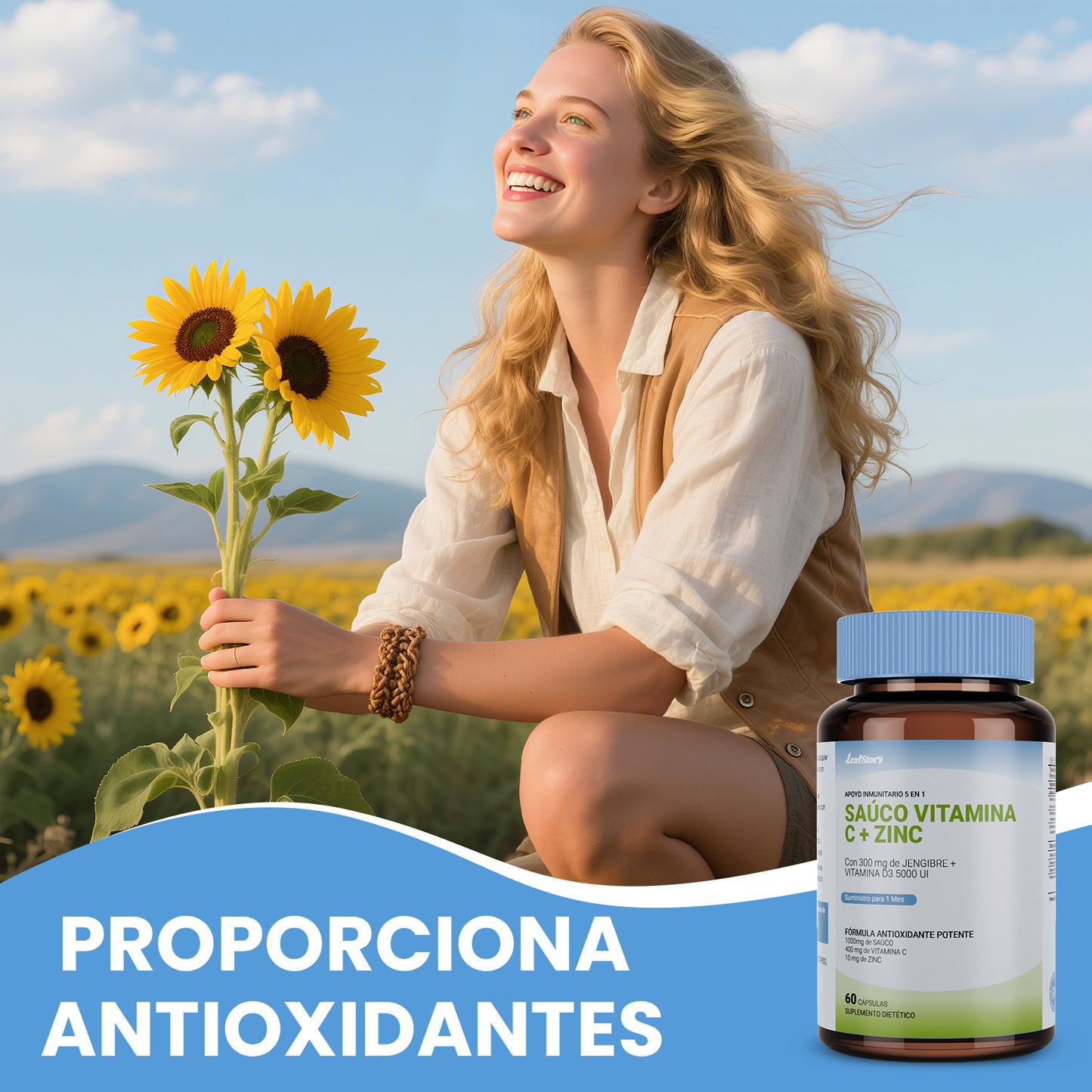 Leafstory Elderberry with Vitamin C and Zinc for Adults: 5-in-1 Black Sambucus Capsules with Vitamin D3 5000 IU, Immunity Supplement, Elderberry Sambucus for Immune Support.