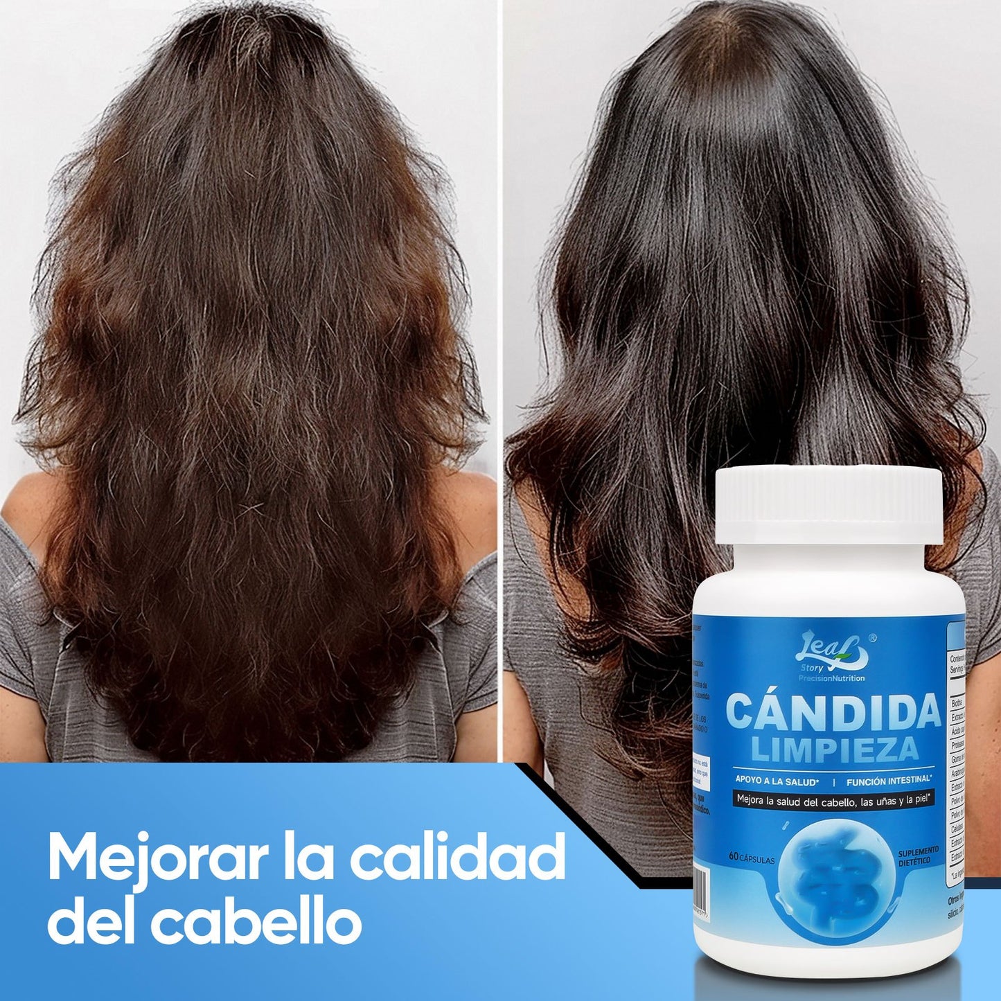 LEAFSTORY Candida Intestinal Health Enhancer for Hair, Nails, and Skin