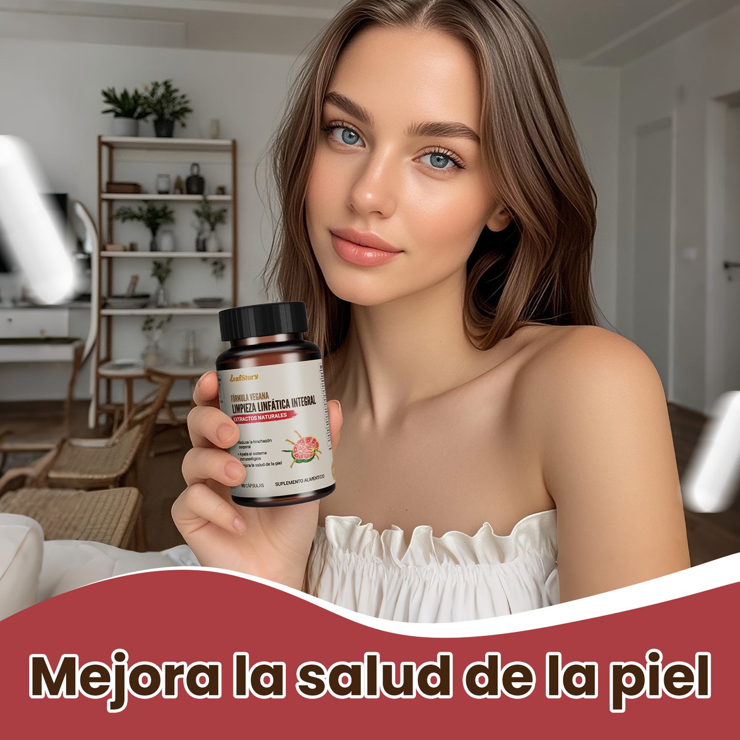 Leafstory Lymph MD - Lymphatic System Supplement with 9 Botanicals: Lettuce, Burdock, Echinacea, Lemon & More - Supplements for Men & Women - 60 Capsules